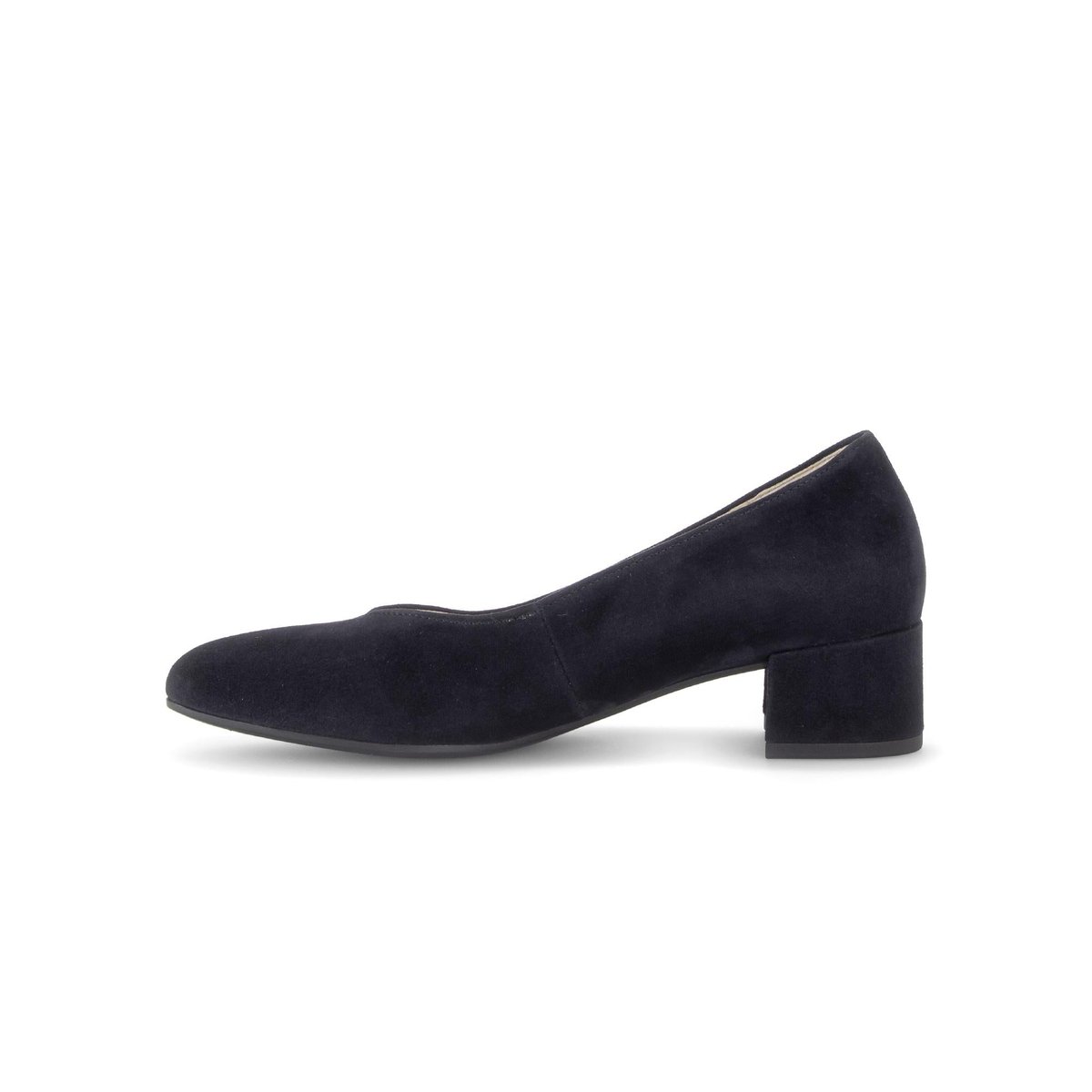 Escarpins en cuir à talon décroché bleu velours, GABOR