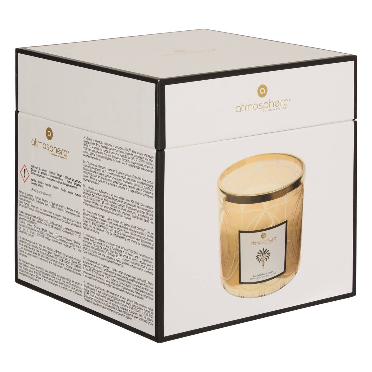 Bougie parfumée ronde PALMER mordoré, ATMOSPHERA