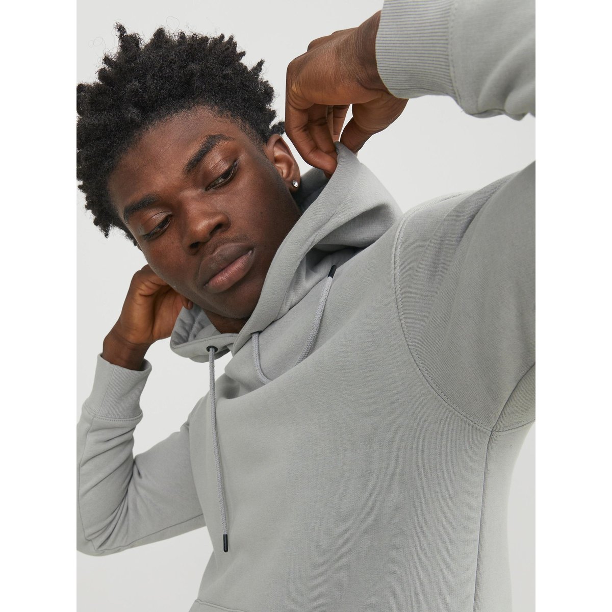 Sweat à capuche Star Basic grise - ultimate grey, JACK & JONES