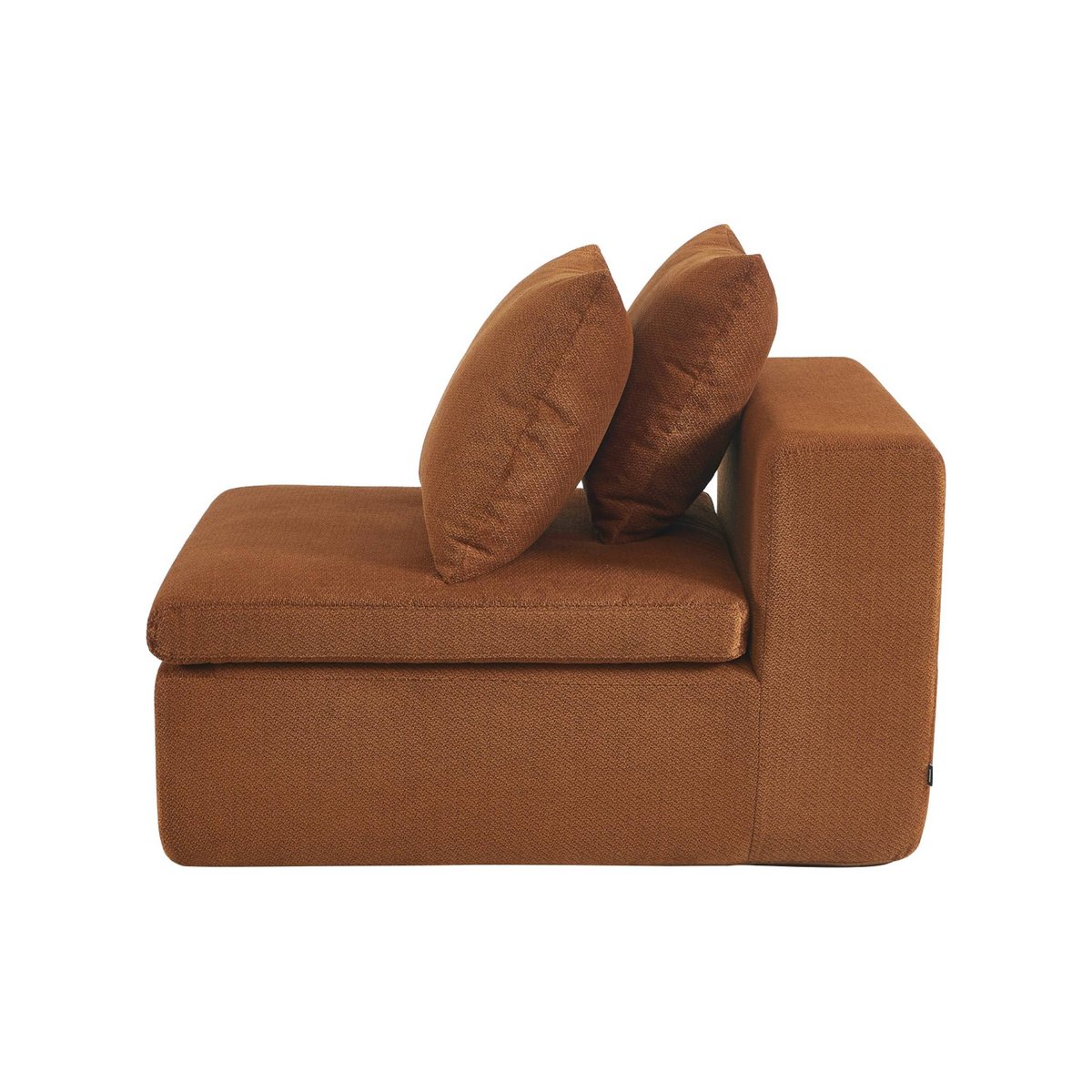 Fauteuil compressé pour canapé modulable tissu chenille 1 place MOVI blanc, SWEEEK