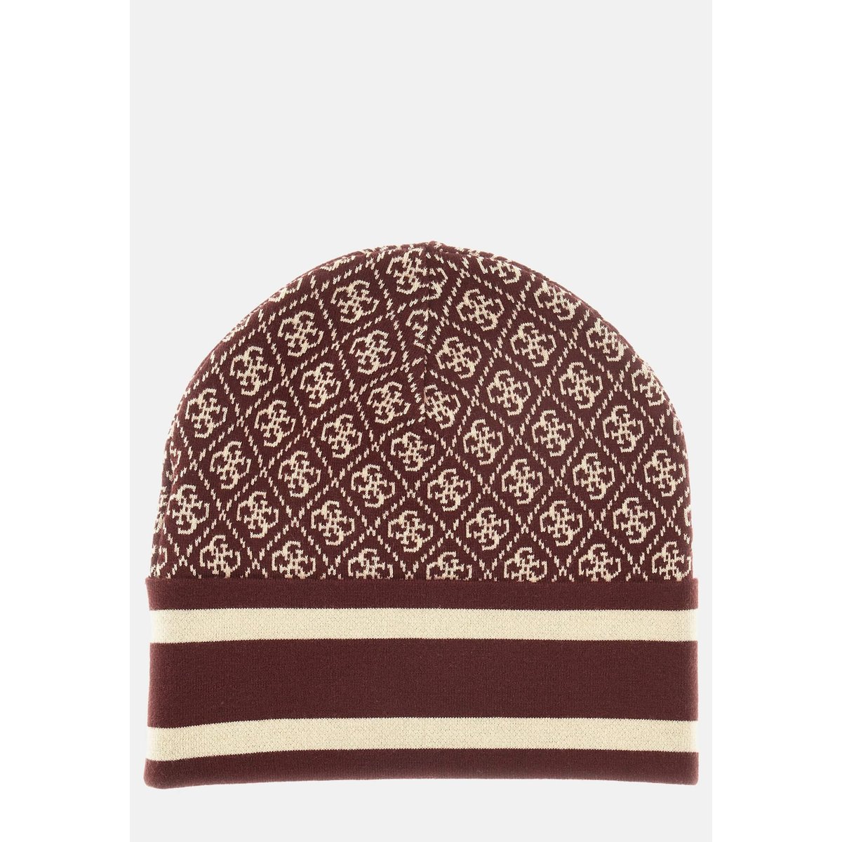 Bonnet Laine Mélangée bordeaux, GUESS