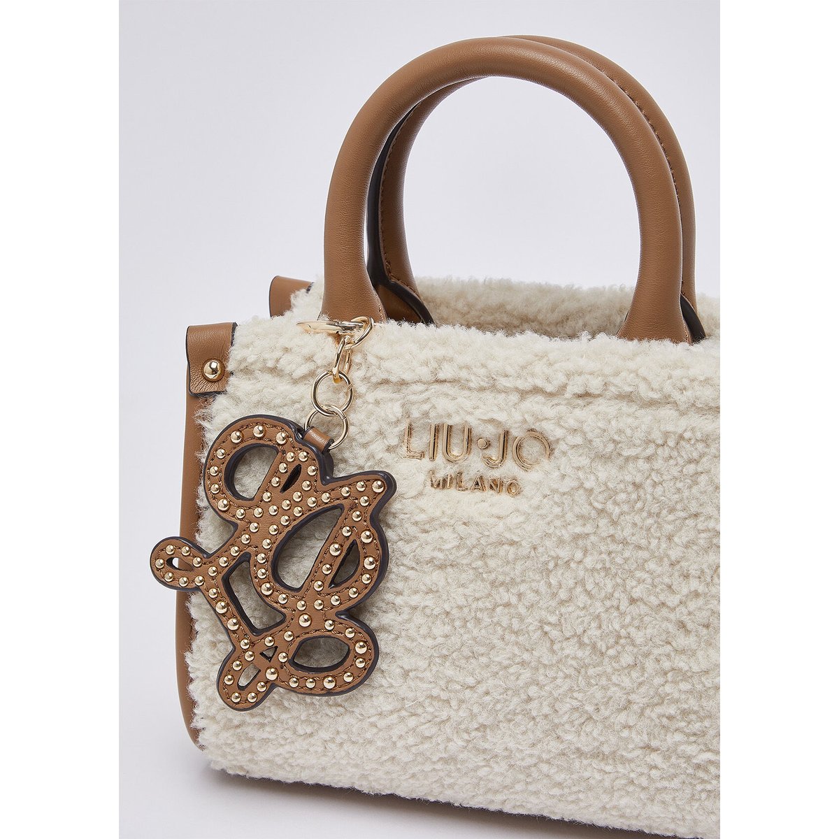 Mini sac en peluche crème, LIU JO