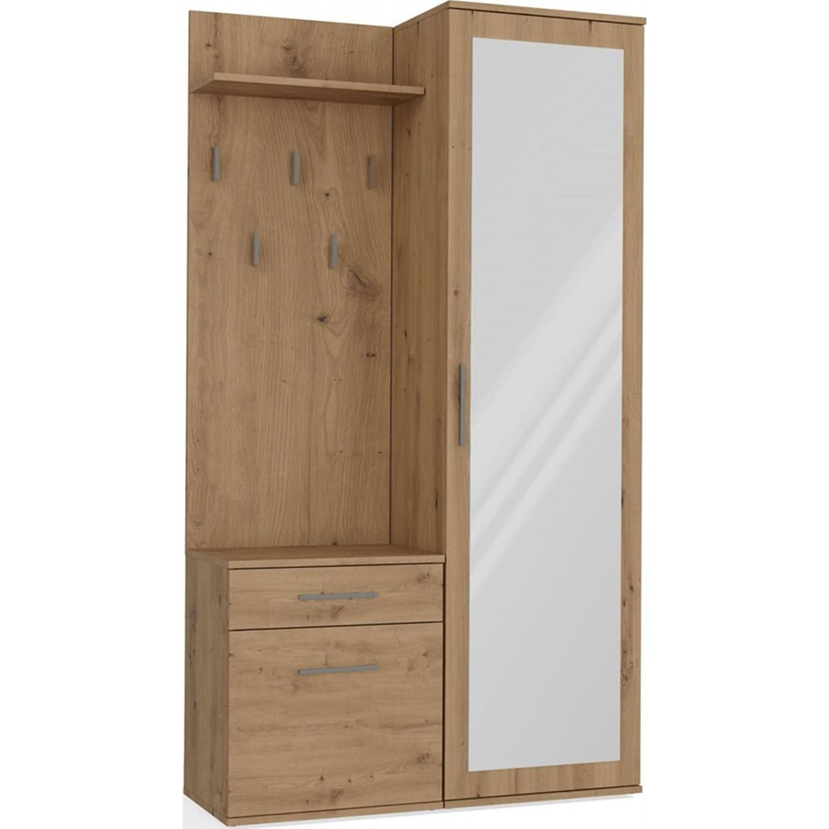Vestiaire d'entrée avec armoire et miroir cachemire, RECOLLECTION