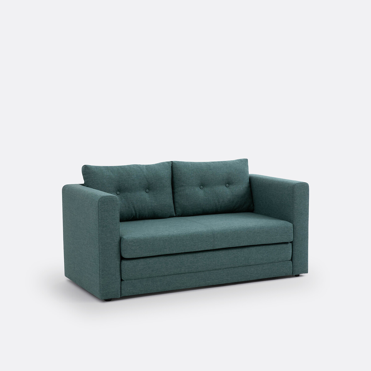 Sofá-cama, tecido texturizado, 2 lugares, Udel verde eucalipto, SO'HOME