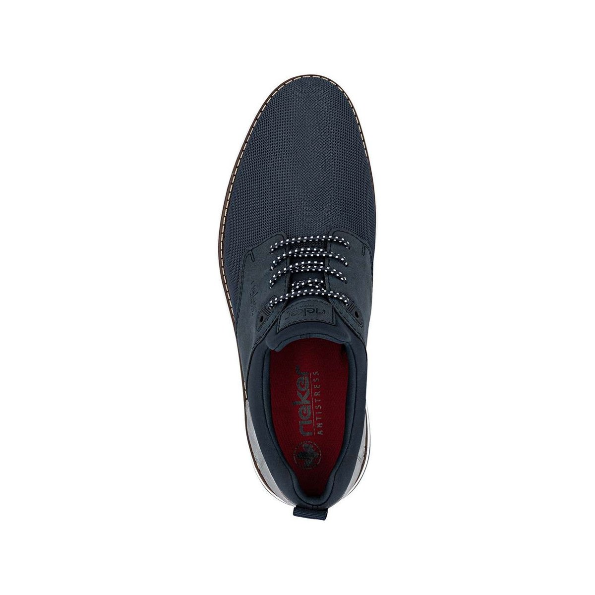 Sneakers bleu marine à talon plat avec une fermeture slip-on bicolore bleu foncé, RIEKER