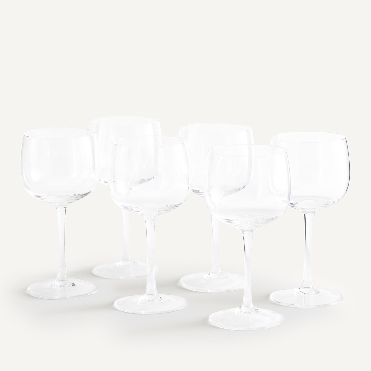 Lot de 6 verres à vin, Reggia transparent, AM.PM