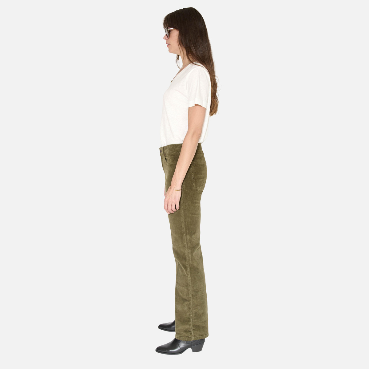 Pantalon THE JAGGER VELVET kaki, MKT STUDIO
