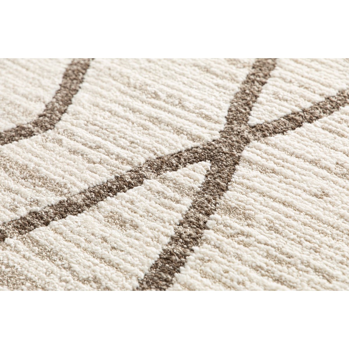 Tapis doux et design STRIA beige sable, AFK LIVING