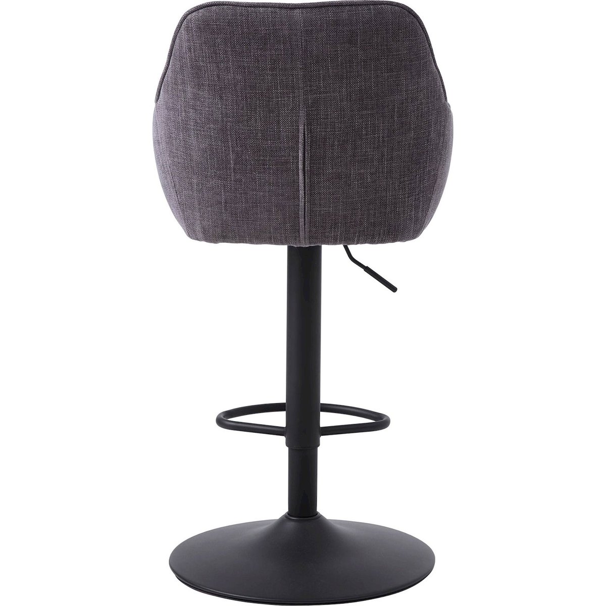 Tabouret de bar réglable tissu bouclé TRIESTON gris chiné, RECOLLECTION