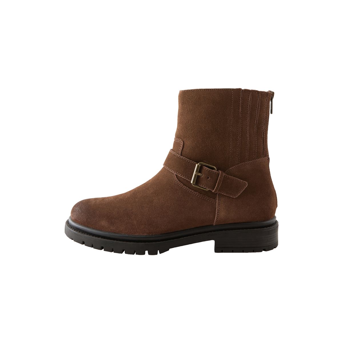 Bottines de motard forever comfort® daim brun chocolat, NEXT