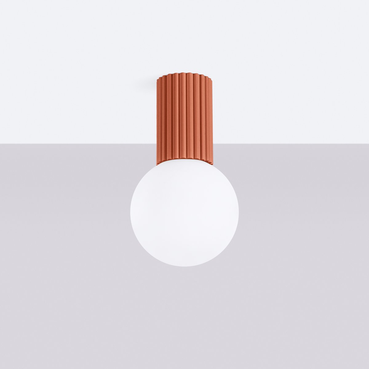 Plafonnier Aluminium Ocre Rouge G9 1 Halo rouge, EDEN