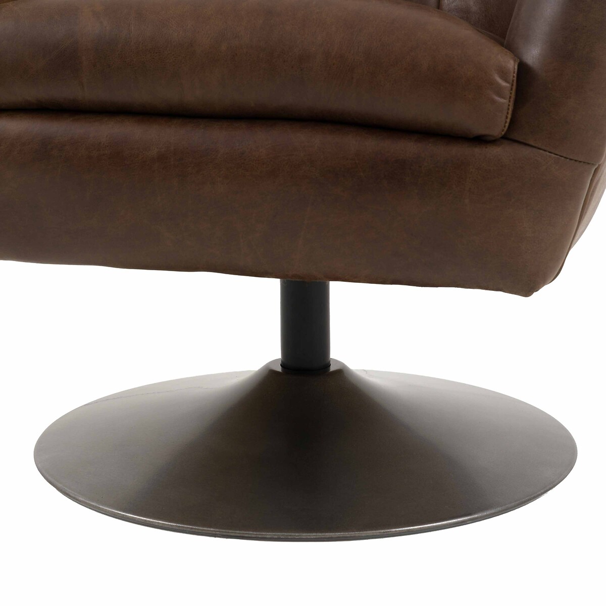 Bertram Swivel Leather Accent Chair walnut, ÉDITÉ