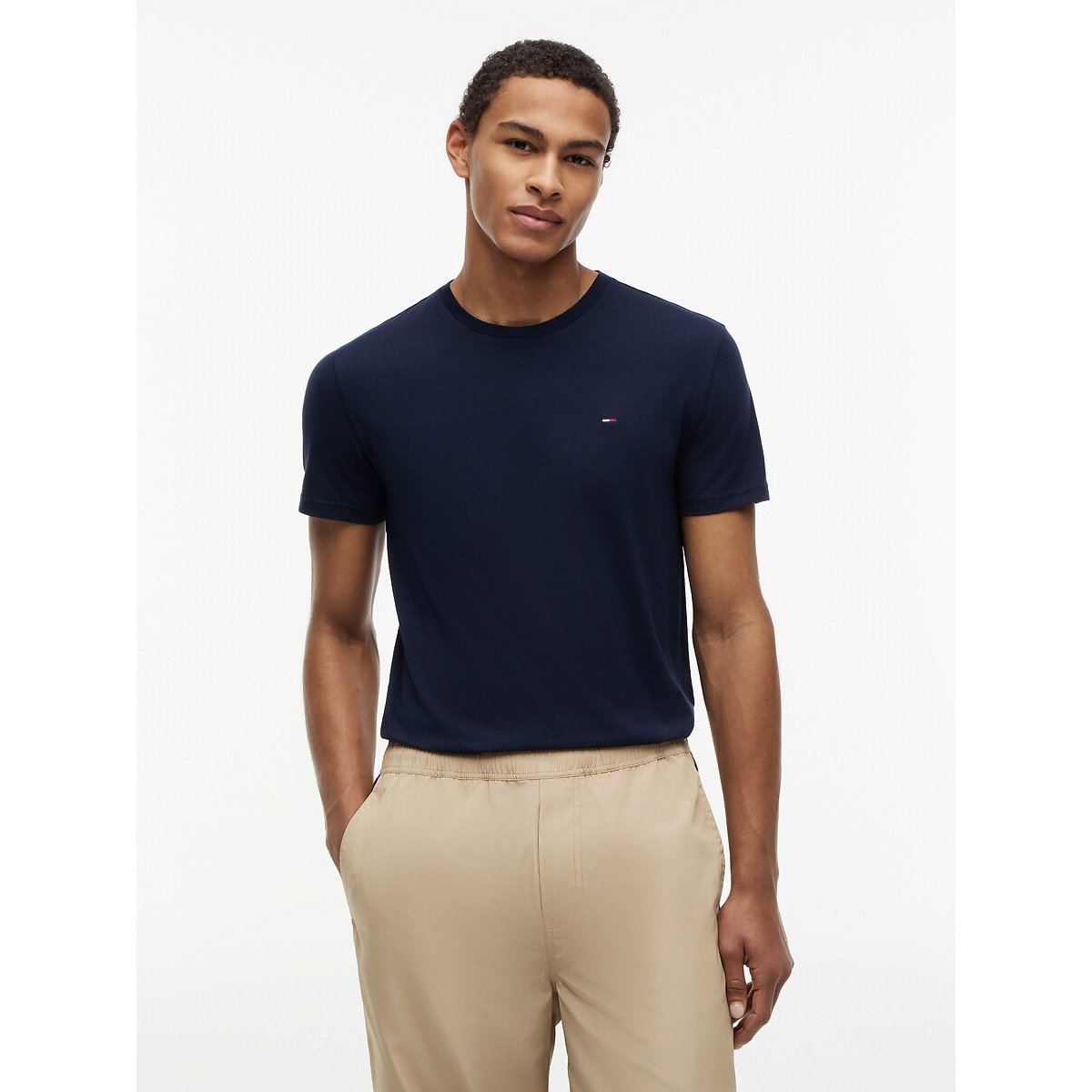 Lote de 3 T-shirts de mangas curtas preto + marinho + branco, TOMMY JEANS