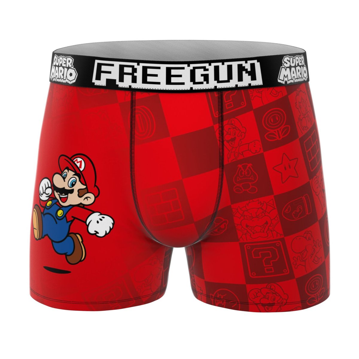 Lot De 3 Boxers Super Mario rouge/bleu/jaune/vert, FREEGUN