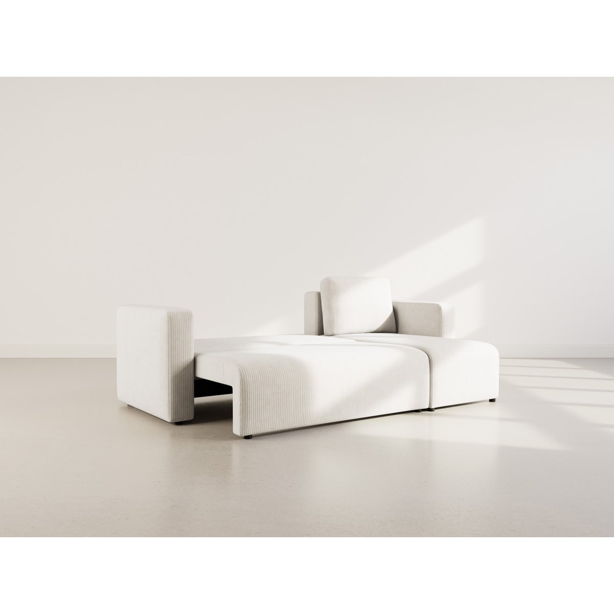 Canapé d'Angle Convertible 4 places - CANOPY beige, BEST MOBILIER