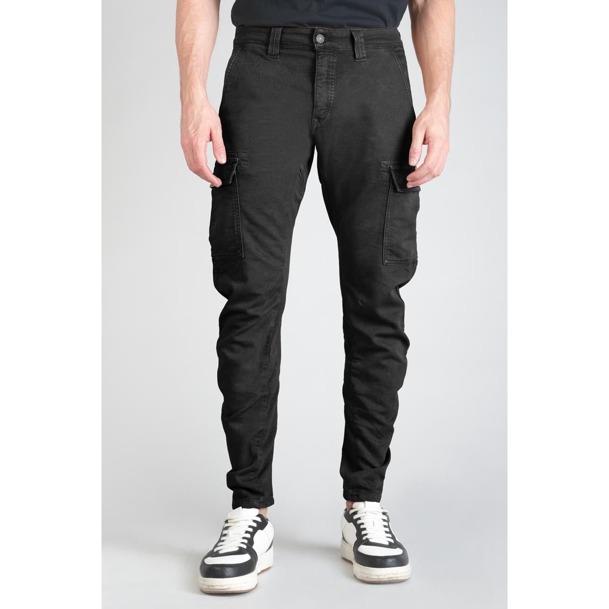 Pantalon cargo chino Koge black, LE TEMPS DES CERISES