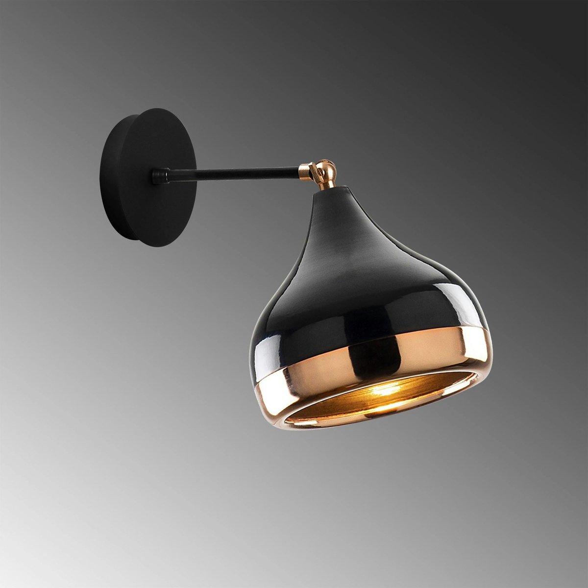 Applique murale orientable noir & cuivré, moderne chic SILE noir, PIER IMPORT