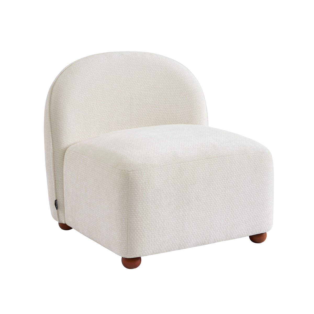 Fauteuil en tissu et bois JUDY ecru, SORELH