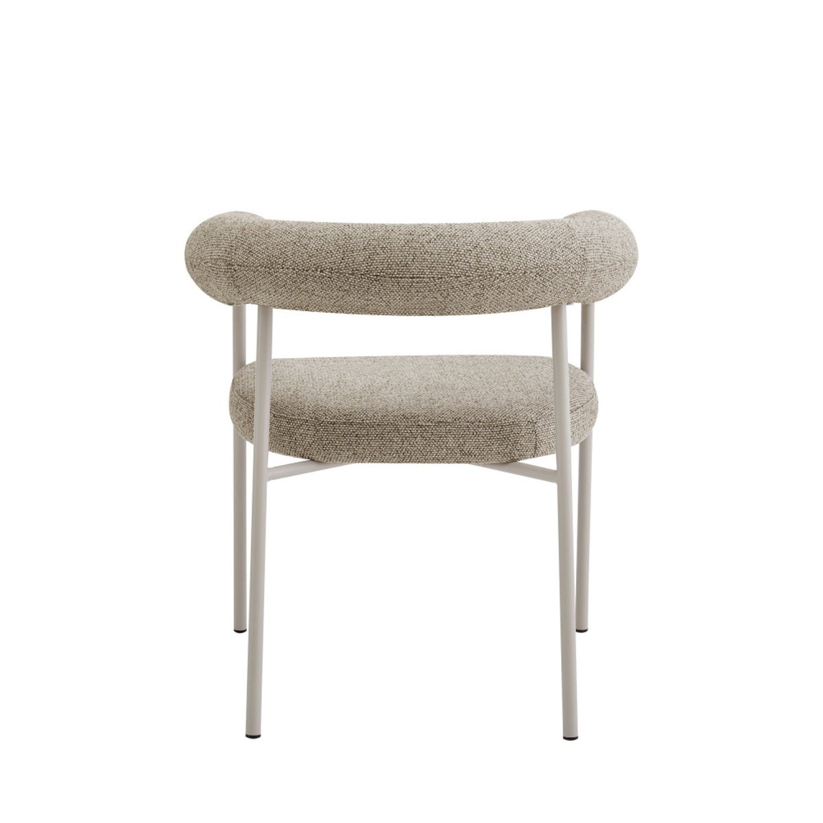 Lot de 2 fauteuils de table en tissu pieds beige- OLYMPE marron chiné, DRAWER