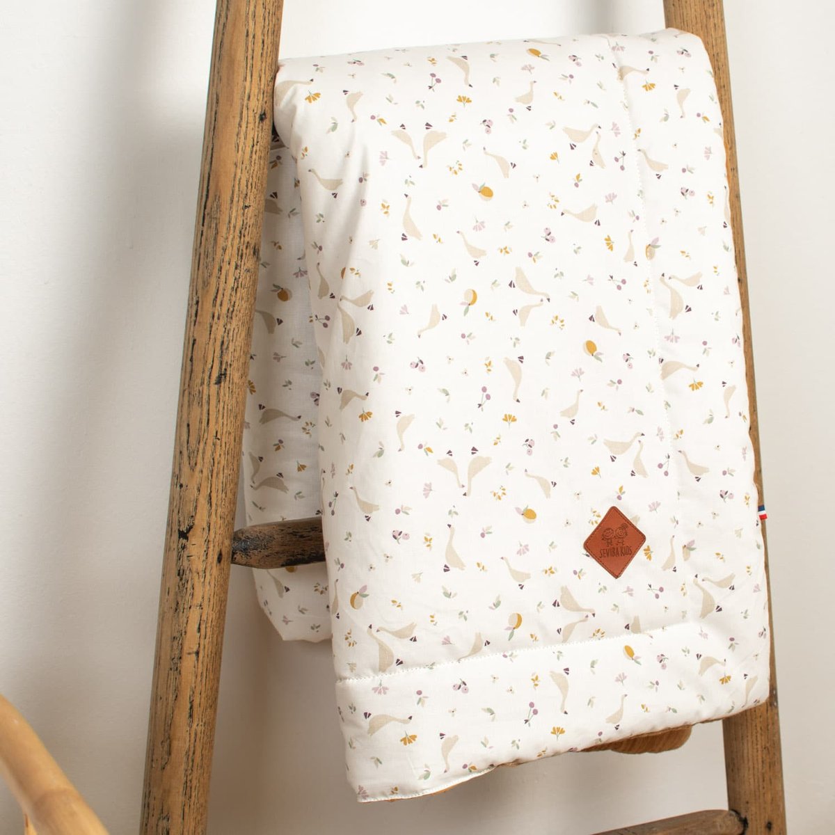 Couverture réversible en gaze de coton SIDONIA sidonia, beige, écru, blanc, SEVIRA KIDS