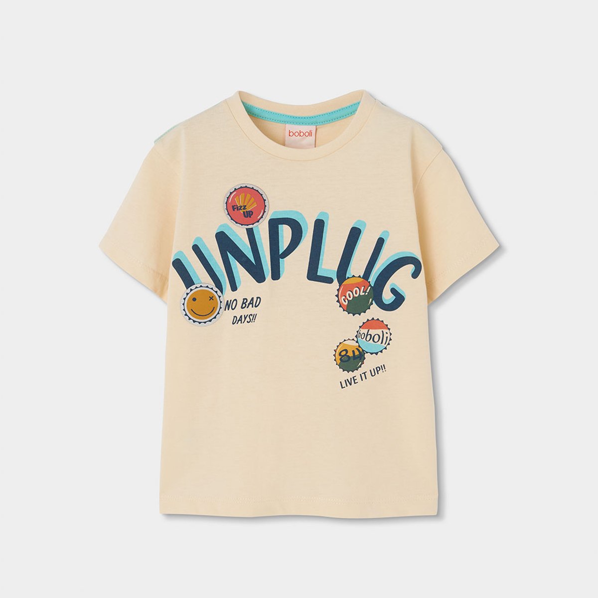 T-shirt enfant en coton jaune, BOBOLI