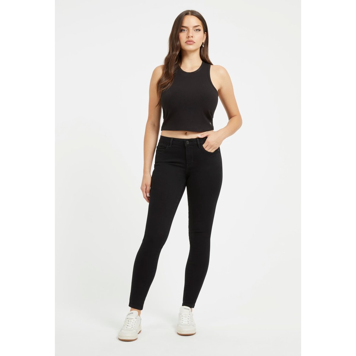 Jean Skinny Curve X noir, GUESS