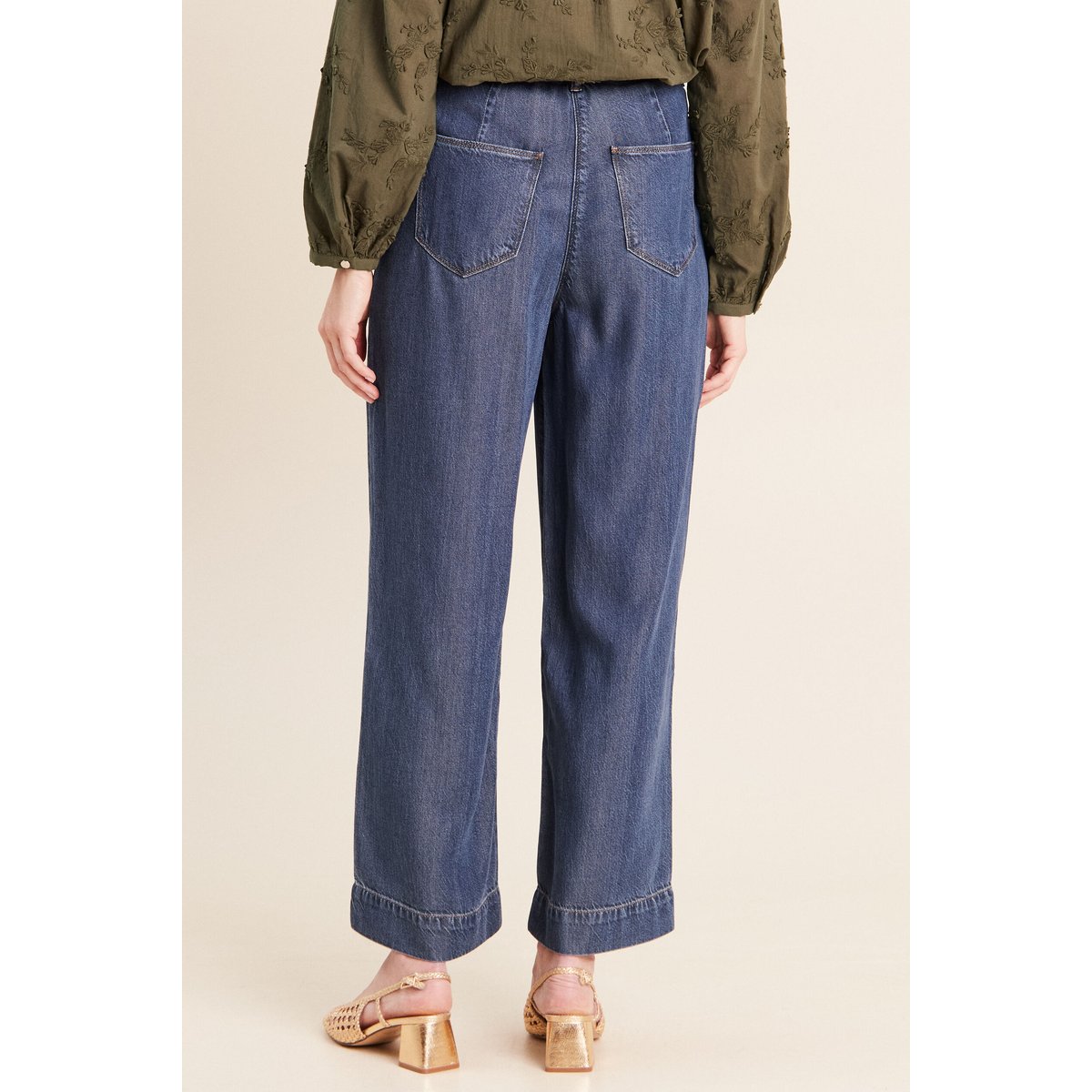 Jean large 7/8ème denim double stone, BREAL