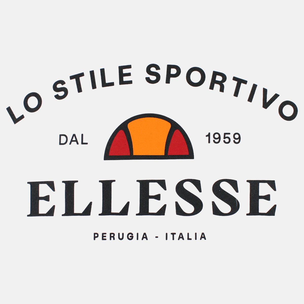 T-shirt manches courtes, col rond TEE TIME blanc, ELLESSE