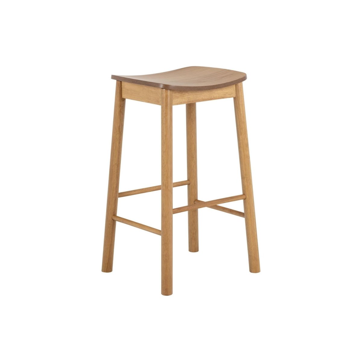 Tabourets de bar en bois naturel (lot de 2) - IZIA bois clair, HELLIN, DEPUIS 1862