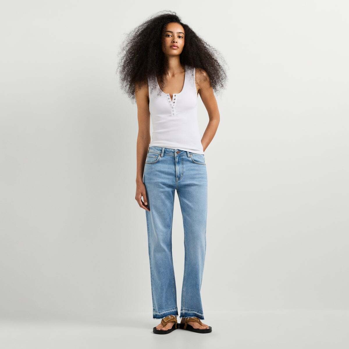 Arrow - Jean Coupe Regular, Taille Moyenne bleu clair vintage, PEPE JEANS