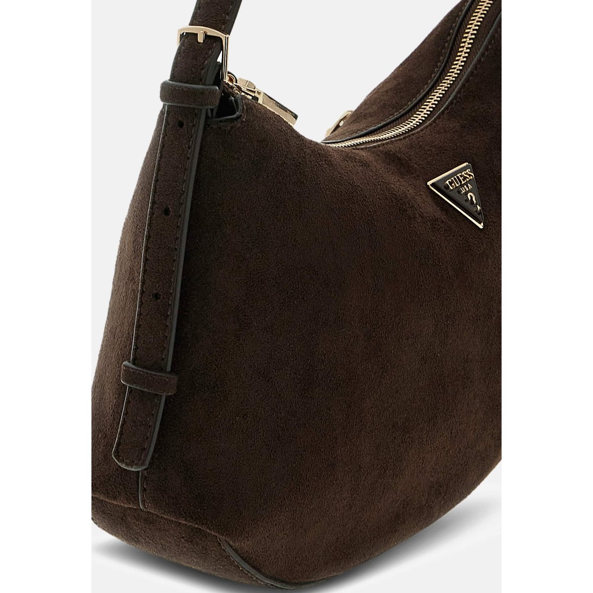 Sac Hobo Melita marron foncé, GUESS