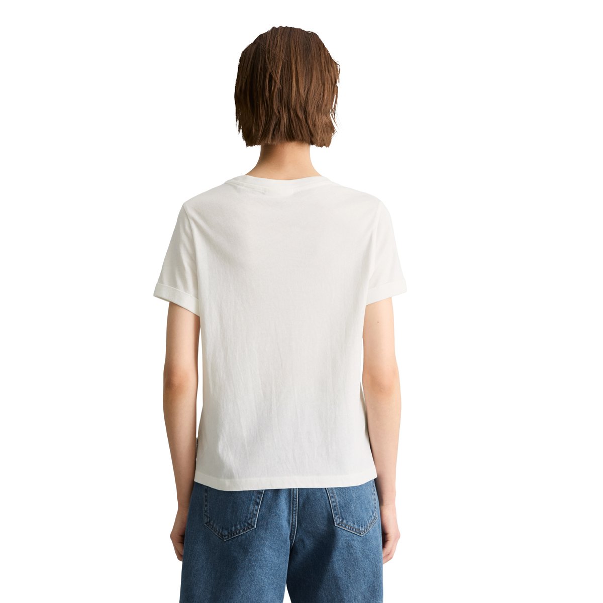 T-shirt relaxed en coton organique blanc, MARC O’POLO DENIM
