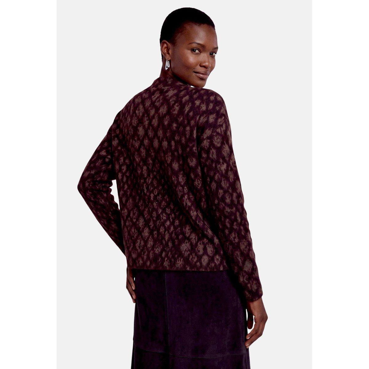 Pull-over en maille à motifs black/brown, ZERO