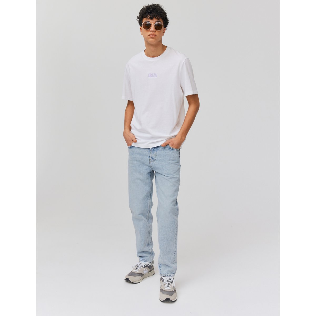 Jean relaxed bleach bleu clair, BZB