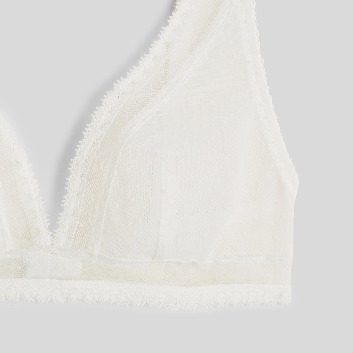 Soutien Gorge Triangle Foulard En Tulle ivoire, MONOPRIX