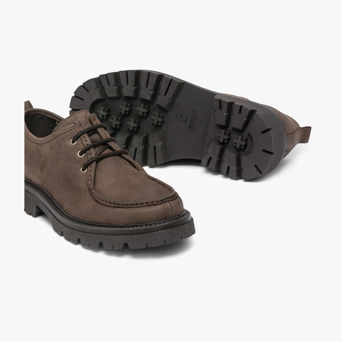 Derby en cuir GEREMIA gris taupe, BOCAGE