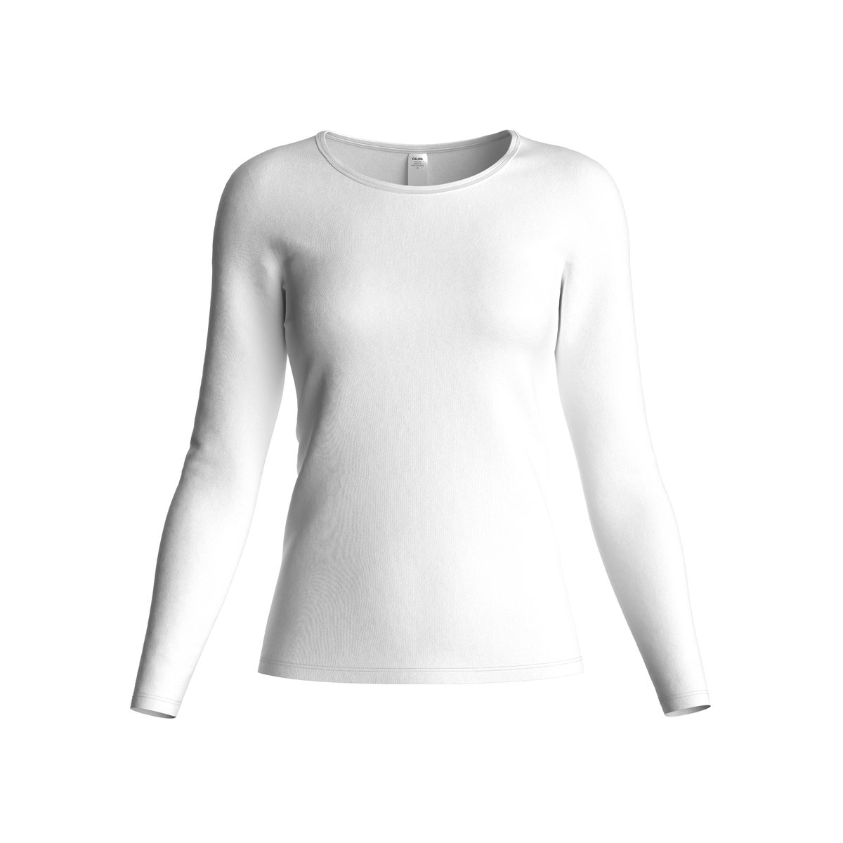 T-shirt à manches longues manches longues Coton NATURAL COMFORT blanc, CALIDA
