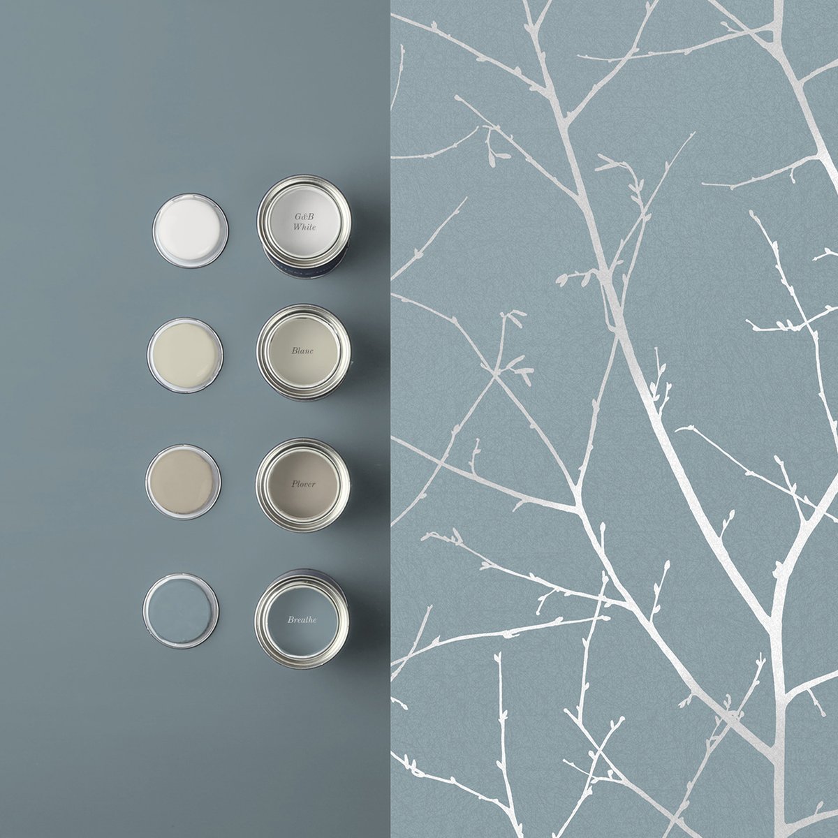 Papier peint Boreas Breathe bleu, GRAHAM ET BROWN