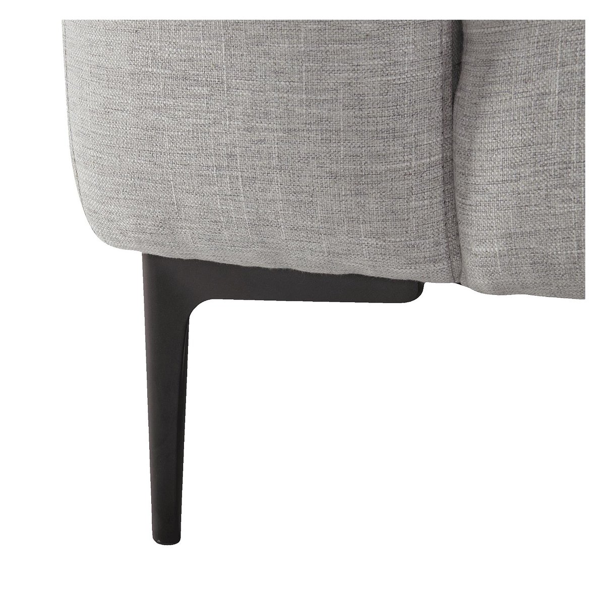 Canapé d'angle avec coton et lin garni de plumes TESSIE gris, HABITAT