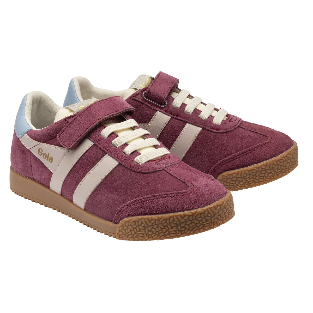 Baskets à scratch, en cuir, ELAN STRAP cerise, GOLA