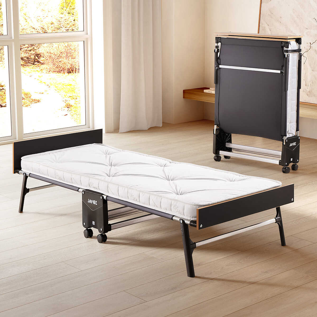 Jay-Be® Grand Folding Bed with e-Pocket Tufted Mattress black, JAY-BE
