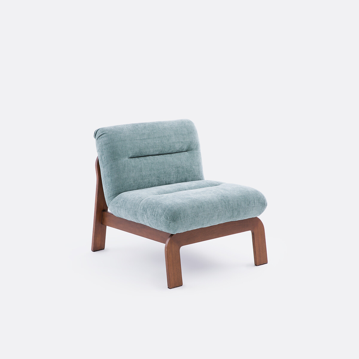 Niedriger gepolsterter Sessel, TALET blau/holz, LA REDOUTE INTERIEURS