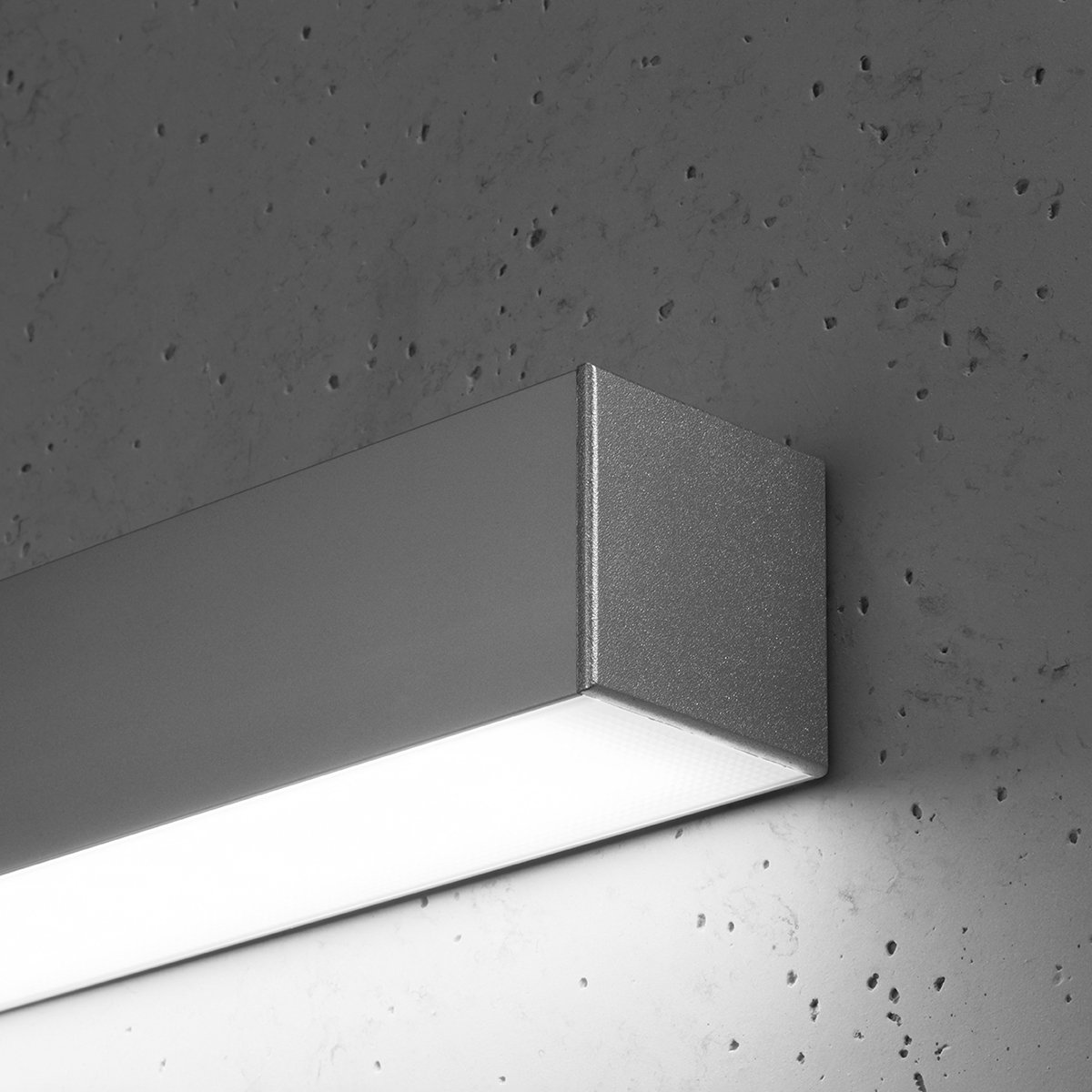 Applique murale Aluminium Gris LED 1 Pinne gris, EDEN