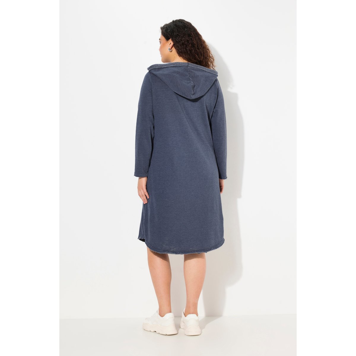 Robe en molleton à capuche marine, ULLA POPKEN