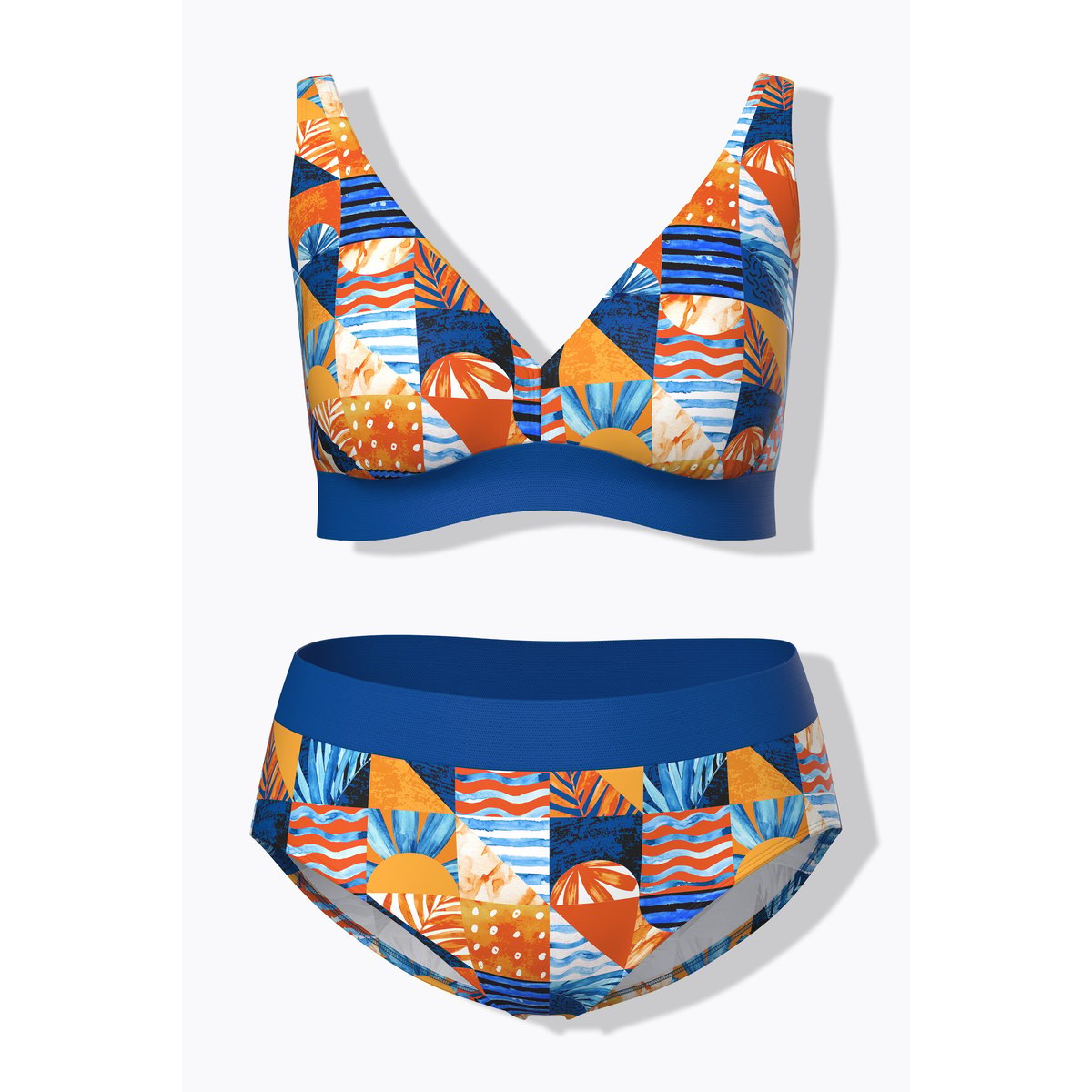 Bikini avec bonnets souples bleu roi, ULLA POPKEN