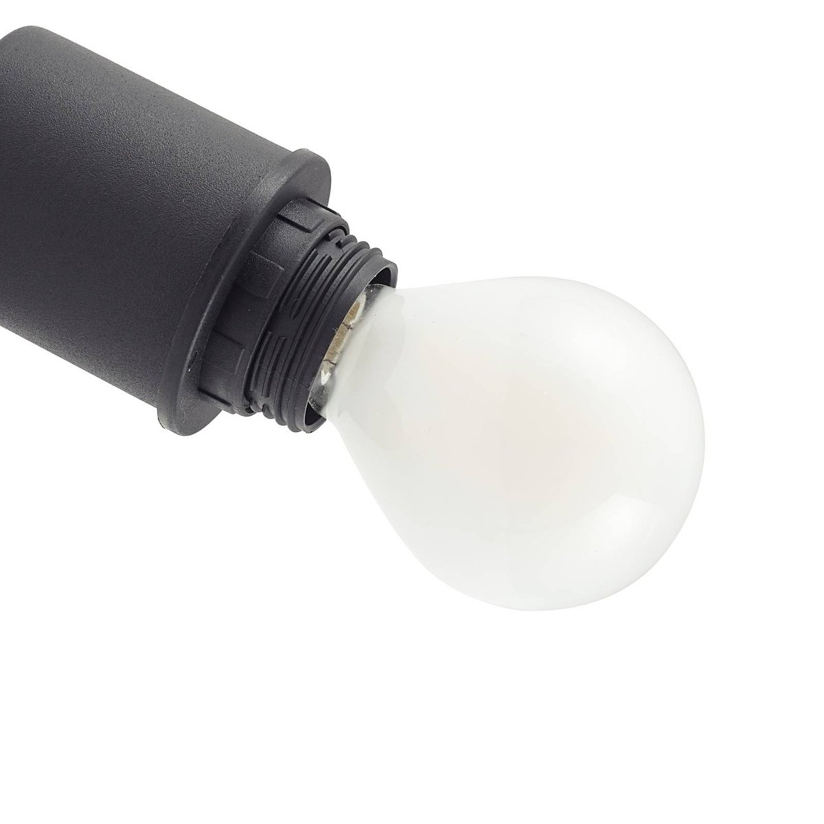 Spot en verre moderne, Netty gris fumé, noir sable, LINDBY