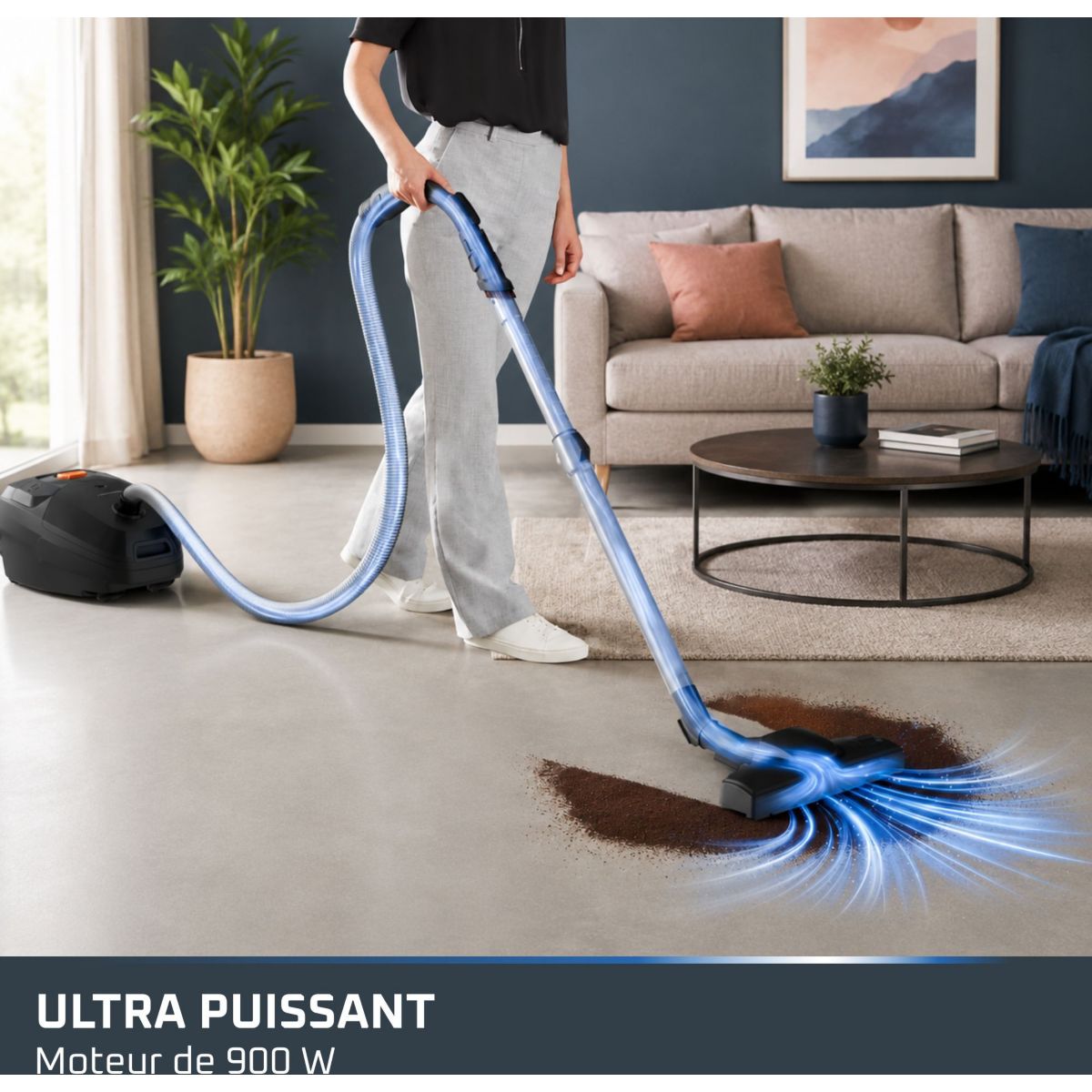 Aspirateur avec sac Silence Force 7 RO4934E0 - éco-conçu - 900W - 69 dB - filtre HEPA - fabriqué en France couleur unique, ROWENTA