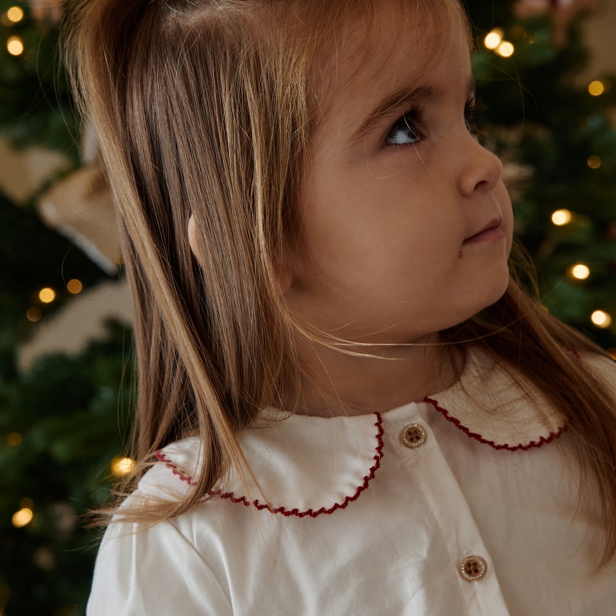 Blouse enfant en popeline Grace ecru, PETIT BEGUIN