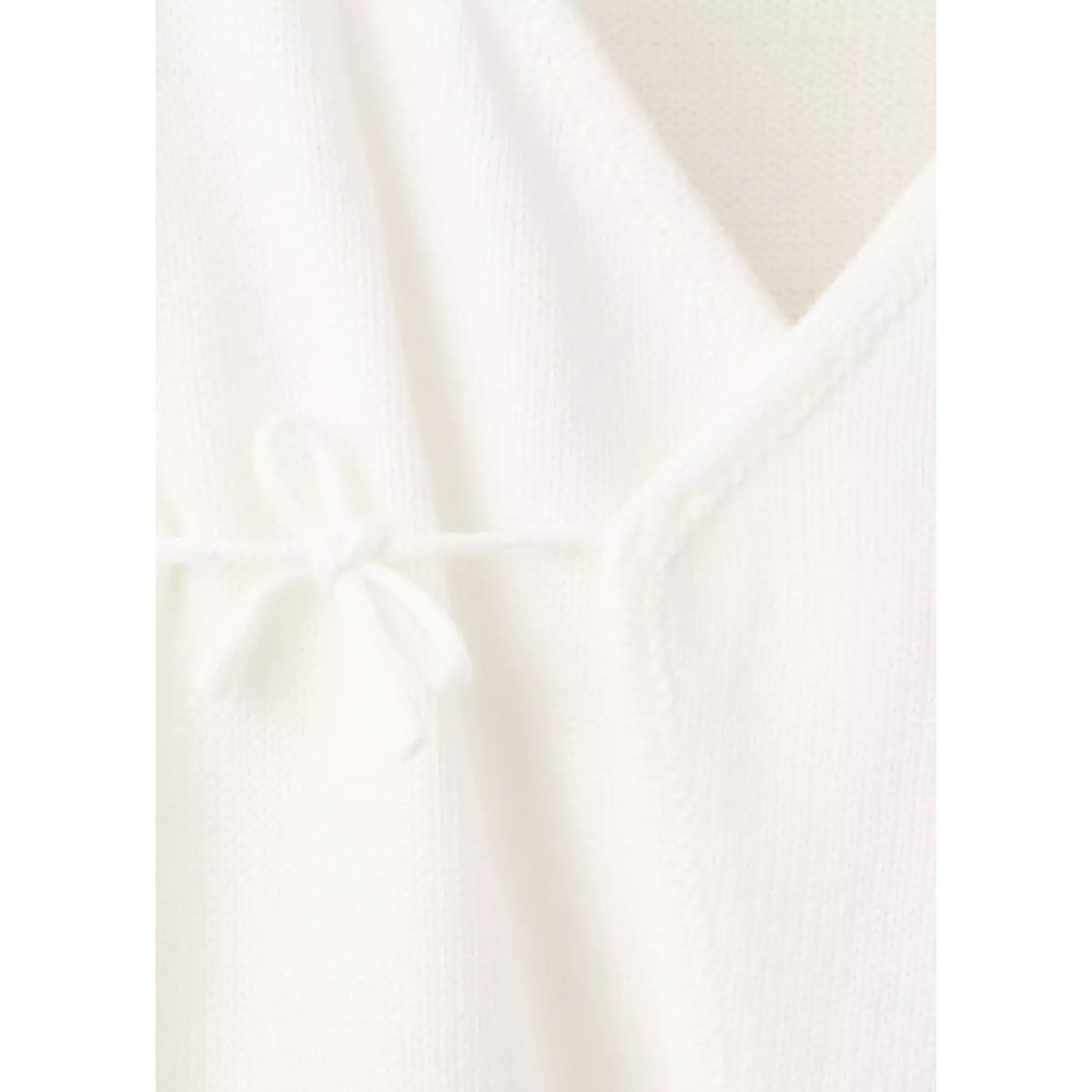 Combinaison cache-cœur blanc cassé, MANGO BABY