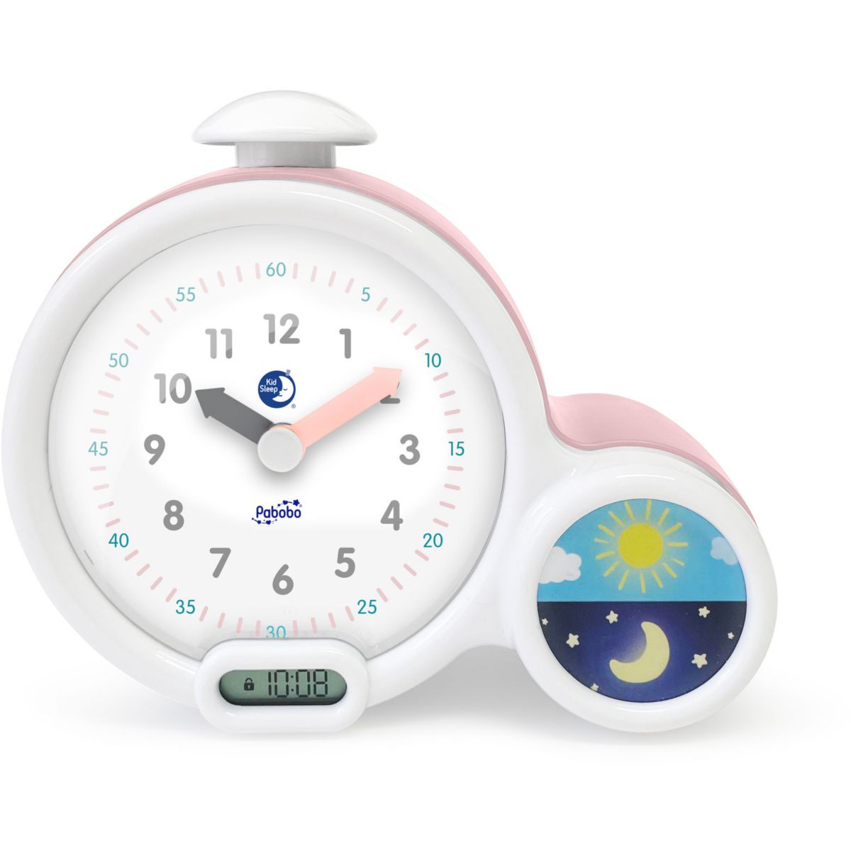 Réveil éducatif Kid'Sleep Clock blanc, rose, PABOBO